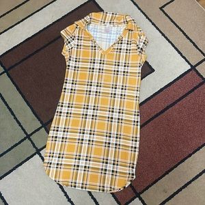 Large Yellow plaid dress